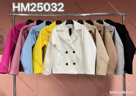 Kabátek teplý dlouhý rukáv dámský nadrozměr (42/44/46 ONE SIZE) ITALSKÁ MÓDA IMC26030