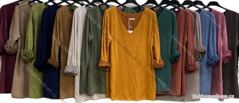 Tunika teplá dlouhý rukáv dámská (S/M/L ONE SIZE) ITALSKÁ MÓDA IMC26032