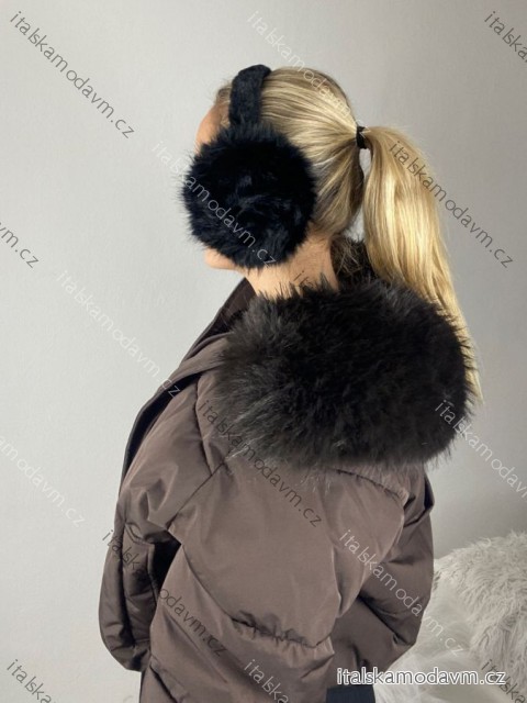 Klapky na uši zimní dámské (ONE SIZE) BEST EMILIE LIS261111/DR ONE SIZE Černá
