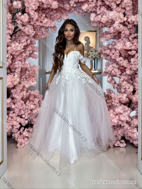 Šaty dlouhé společenské na ramínka dámské LIMONCELLO (34-40) POLSKÁ MÓDA PMLPT26002-2