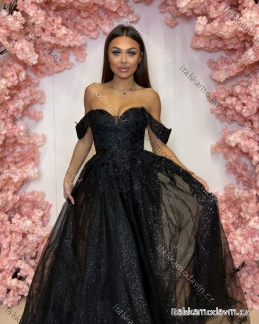 Šaty dlouhé společenské na ramínka dámské LIMONCELLO (34-40) POLSKÁ MÓDA PMLPT26002-5