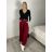 Kalhoty elegantní s páskem dámské (S/M/L ONE SIZE) ITALSKÁ MÓDA IM425747/DUR S/M/L vínová