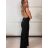 Šaty elegantní společenské na ramienka dámske (S/M ONE SIZE) TALIANSKA MÓDA IMPMD2624439/DUR S / M čierna