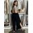 Nohavice letné zavinovací dlhé oversize dámske GINIE (S/M/L ONE SIZE) TALIANSKA MÓDA IMD24250/DU černá, S/M/L