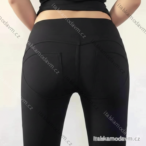 Legíny dlouhé dámské se zeštíhlujícím efektem (S/M ONE SIZE) ITALSKÁ MÓDA IMM22fd525/DR Černá XL