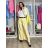Kalhoty dlouhé elegantní s páskem dámské (S/M/L ONE SIZE) ITALSKÁ MÓDA IMSM26005/DU -   zelená limetková -   S/M/L
