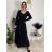 Šaty dlhé voľnočasové teplé dlhý rukáv dámske ALEX (S/M/L ONE SIZE) TALIANSKA MÓDA IM425574