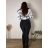 Nohavice dlhé elegantné dámske nadrozmer (2XL/3XL - 3XL/4XL - 5XL/6XL) MIEGO MIE26ZT08F/DUR 3XL / 4XL čierna
