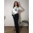 Kalhoty dlouhé elegantní dámské nadrozměr (2X-5XL/6XL) MIEGO MIE2611061/DUR 3XL Černá