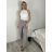 Kalhoty dlouhé elegantní dámské nadrozměr (S/M - M/L - XL/2XL) MIEGO MIE262539/DUR XL/2XL šedá