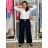 Kalhoty dlouhé elegantní dámské nadrozměr (S/M-M/L-XL/2XL) MIEGO MIE2511050/DUR M/L Černá