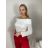 Tunika carmen krajková dlhý rukáv dámska (S/M ONE SIZE) TALIANSKA MÓDA IMM2645532/DUR S/M/L biela