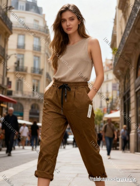 Kalhoty strečové 7/8 kratší dámské (S/M/L ONE SIZE) ITALSKÁ MÓDA IM425835