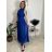 Šaty dlhé spoločenské tylové trblietavé bez rukávu dámske LUNA (S/M/L ONE SIZE) TALIANSKA MÓDA IMWKY252567/DUR modrá kráľovská S/M/L