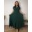 Šaty elegantný krátky rukáv dámske nadrozmer (40/42/44 ONE SIZE) TALIANSKA MÓDA IMSM26056/DR  růžová fuchsiová