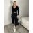 Kalhoty elegantní s páskem dámské (S/M/L ONE SIZE) ITALSKÁ MÓDA IMSM261111