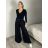 Kalhoty elegantní s páskem dámské (S/M/L ONE SIZE) ITALSKÁ MÓDA IMSM261112