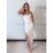 Šaty svatební společenské na ramínka dámské (S/M ONE SIZE) ITALSKÁ MÓDA IMPMD2643075B/DUR S/M bílá