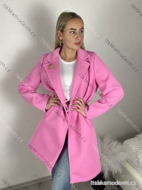 Kabát jarní dlhý rukáv dámsky (S/M/L ONE SIZE) TALIANSKA MÓDA IMSM261113/DUR