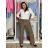 Nohavice dlhé elegantné dámske nadrozmer (S/M - M/L - XL/2XL) MIEGO MIE262539/DUR S / M hnedá