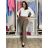 Nohavice dlhé elegantné dámske nadrozmer (S/M - M/L - XL/2XL) MIEGO MIE262539/DUR S / M hnedá