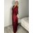 Šaty dlhé elegantné společenské s 3/4 rukávem  dámske (S/M/L ONE SIZE) TALIANSKA MÓDA IMHMS261111/DUR S/M/L vínová