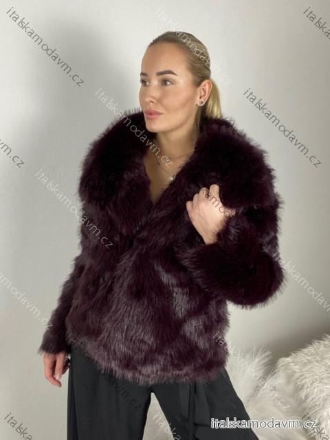 Kabát kožúšok dámsky (S/M-M/L) TALIANSKA MÓDA IMM25M5627/DUR