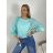 Sveter tenký oversize dlhý rukáv dámsky (M/L/XL ONE SIZE) TALIANSKA MÓDA IM426057