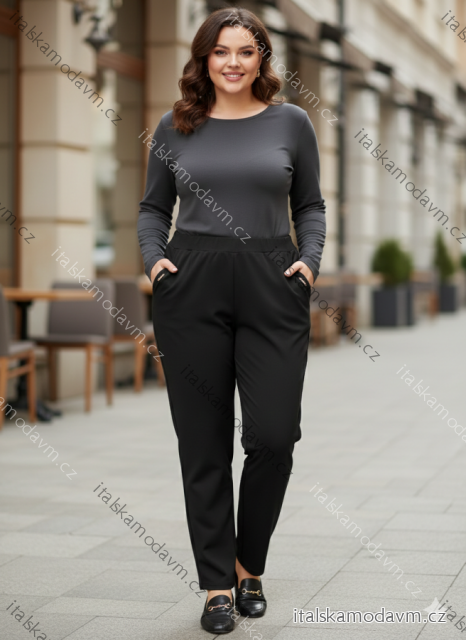 Kalhoty dlouhé dámské nadrozměr (7XL/8XL-8XL/9XL-9XL/10XL-10Xl/11XL) PMWLL252022-785/DUR černá 9XL/10XL