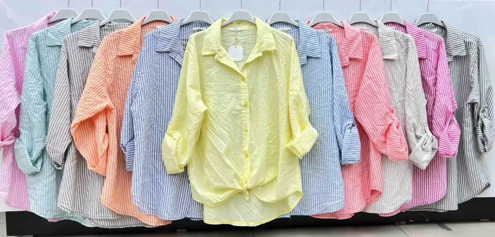 Košeľa predĺžená 3/4 dlhý rukáv dámska (S/M/L ONE SIZE) TALIANSKA MÓDA IMPLI266001