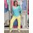 Tepláky/Kalhoty elegantní oversize dlouhé dámské (S/M/L ONE SIZE) ITALSKÁ MÓDA IMD26003/DUR S/M/L žlutá