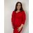 Bolerko dlhý rukáv dámsky nadrozměr (38-50) POLSKÁ MÓDA PMF251111R/DUR 46 červená