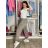 Kalhoty elegantní dámské (S/M/L ONE SIZE) ITALSKÁ MÓDA IM426030/DUR sv. růžová S/M/L