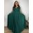 Šaty dlouhé elegantní společenské,dlouhý rukáv dámské nadrozměr (4XL-6XL) ITALSKÁ MÓDA FMPCH269391/DR 4XL tmavě smaragdová