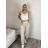 Kalhoty volnočasové s páskem dámské INNA (S/M/L ONE SIZE) ITALSKÁ MÓDA IMSM261124/DR S/M/L béžová