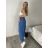 Kalhoty volnočasové s páskem dámské INNA (S/M/L ONE SIZE) ITALSKÁ MÓDA IMSM261124/DR S/M/L modrá