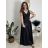 Šaty elegantné dlouhé bez rukávu rukávu dámske SARA (M/L/XL ONE SIZE) TALIANSKA MóDA IM4251146