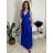 Šaty elegantné dlouhé bez rukávu rukávu dámske SARA (M/L/XL ONE SIZE) TALIANSKA MóDA IM4251146/DUR zelená lipová M/L/XL