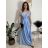 Šaty elegantné dlouhé bez rukávu rukávu dámske SARA (M/L/XL ONE SIZE) TALIANSKA MóDA IM4251146/DUR M/L/XL tmavě tyrkysová