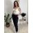 Kalhoty elegantní dámské (S/M/L ONE SIZE) ITALSKÁ MÓDA IM426030