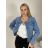 Bunda riflová jeans dámska MOON (S-2xl) MOON GIRL MOG26GY1158/DU 2XL modrá