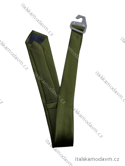 Kravata pánska úzka 6x72, 5cm JASMAN (one size) turecká móda JSM25001/DUR khaki