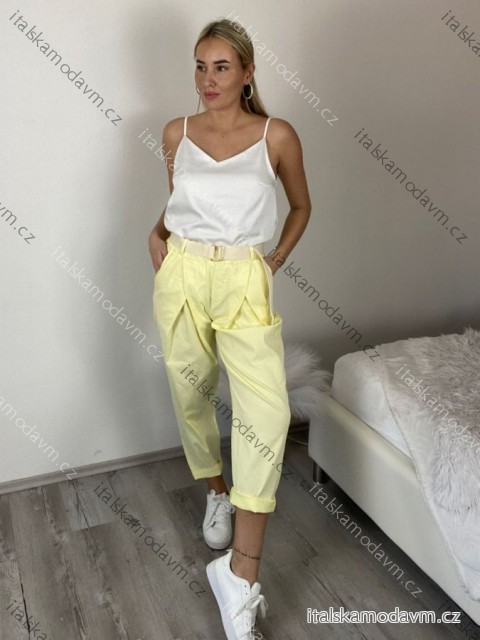 Kalhoty outdoorové s páskem dámské (S/ML ONE SIZE) ITALSKÁ MÓDA IM4261117