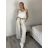 Nohavice volnočasové s opaskom dámske (S/M/L ONE SIZE) TALIANSKA MÓDA IMSM261119