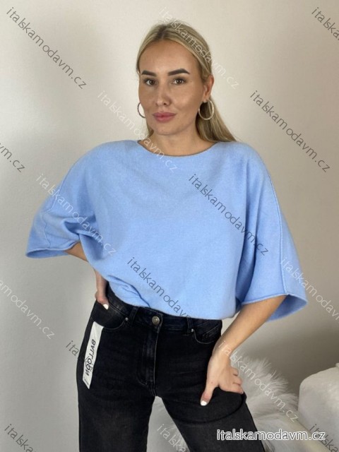 Sveter tenký krátky rukáv dámsky (S/M/L ONE SIZE) TALIANSKA MÓDA IM4261121