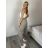 Kalhoty volnočasové s páskem dámské OLIV (S/M/L ONE SIZE) ITALSKÁ MÓDA IMSM261123/DR S/M/L tmavě béžová