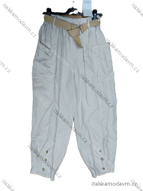 Kalhoty strečové s páskem dámské (S/M/L ONE SIZE) ITALSKÁ MÓDA IMSM26100