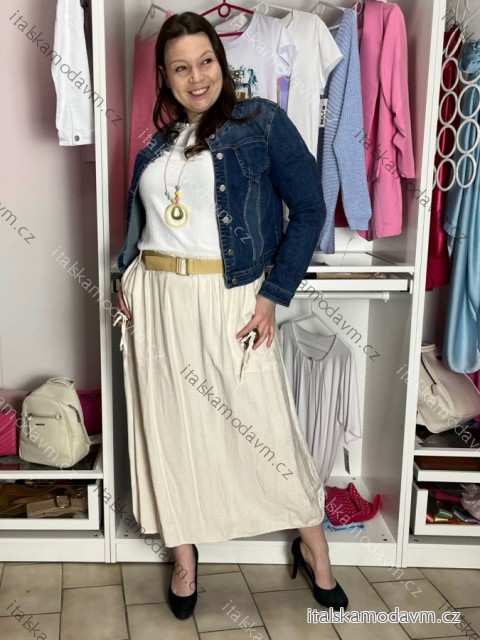 Sukně dlouhá dámská (S/M/L ONE SIZE) ITALSKÁ MÓDA IMSM26105/DUR