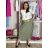 Sukně dlouhá dámská (S/M/L ONE SIZE) ITALSKÁ MÓDA IMSM26105/DUR S/M/L zelená khaki