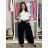 Nohavice oversize s opaskom dámske (S/M/L ONE SIZE) TALIANSKA MÓDA IMSM26097